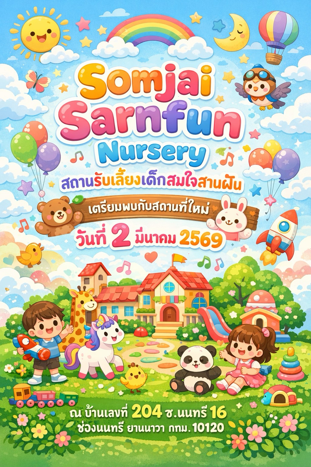 New address Somjai Sarnfun